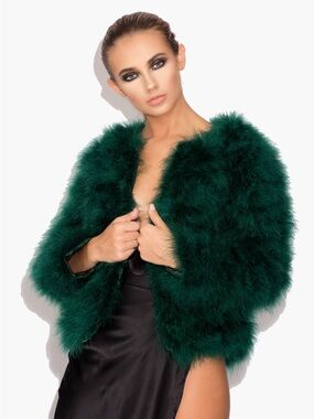 Real Marabou Feather Jacket